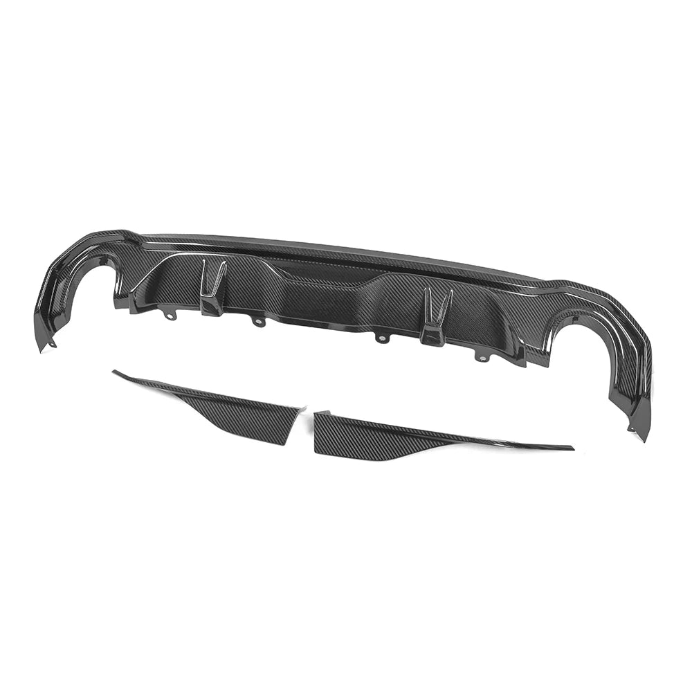 BMW G26 4 Series – SOOQOO Prepreg Carbon Fiber Single Tip Rear Diffuser