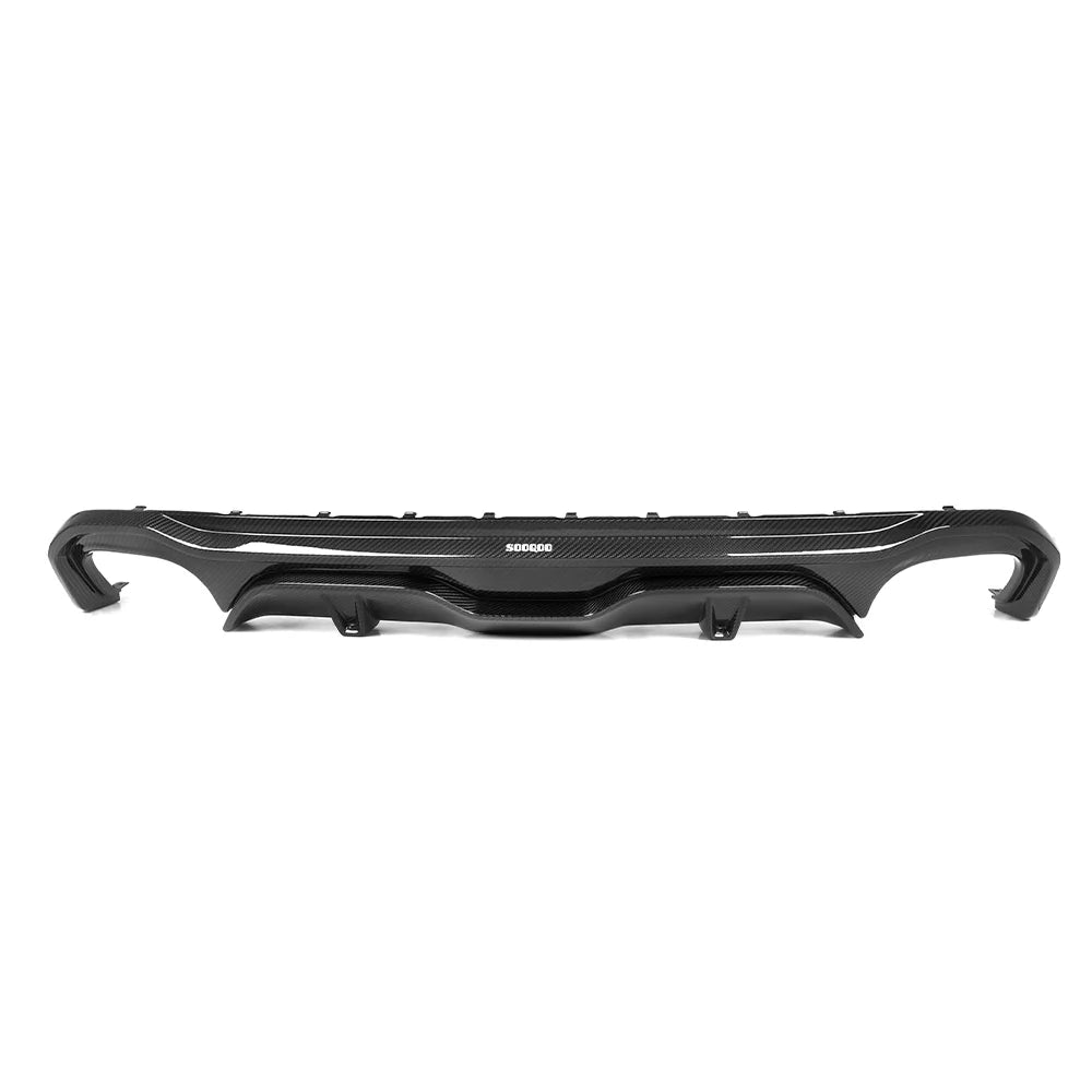 BMW G26 4 Series – SOOQOO Prepreg Carbon Fiber Single Tip Rear Diffuser