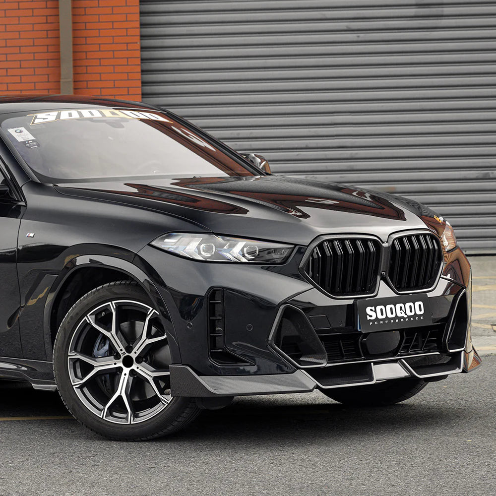 BMW X6 G06 Facelift - SOOQOO Prepreg Carbon Fiber Front Lip