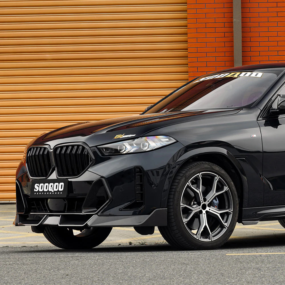 BMW X6 G06 Facelift - SOOQOO Prepreg Carbon Fiber Front Lip