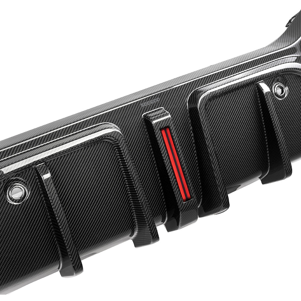 BMW X6 G06 - SOOQOO Prepreg Carbon Fiber Rear Diffuser with Brake Light