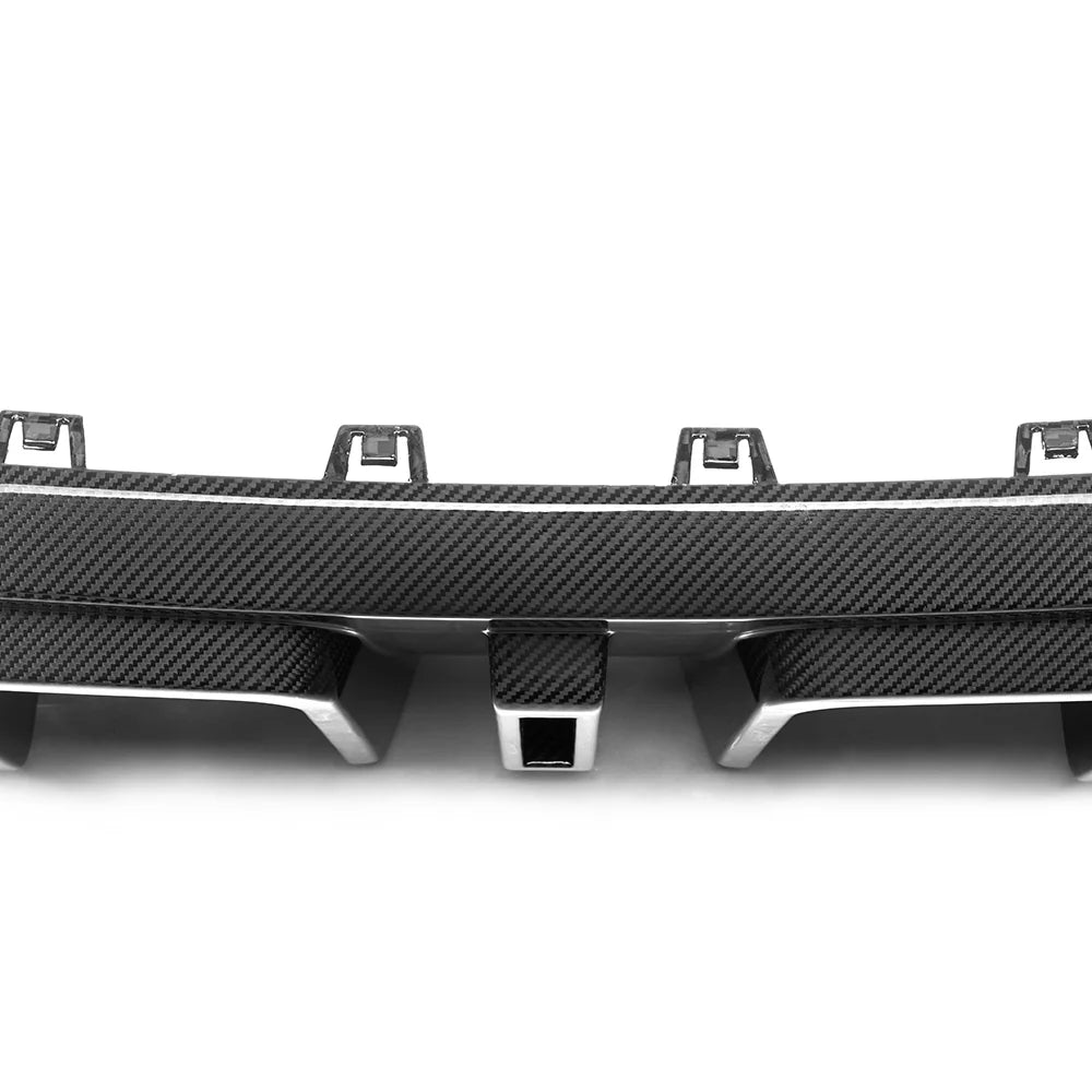 BMW X6 G06 - SOOQOO Prepreg Carbon Fiber Rear Diffuser with Brake Light
