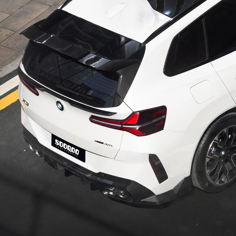 BMW X3 G45 - SOOQOO Prepreg Carbon Fiber Rear Bumper Inserts