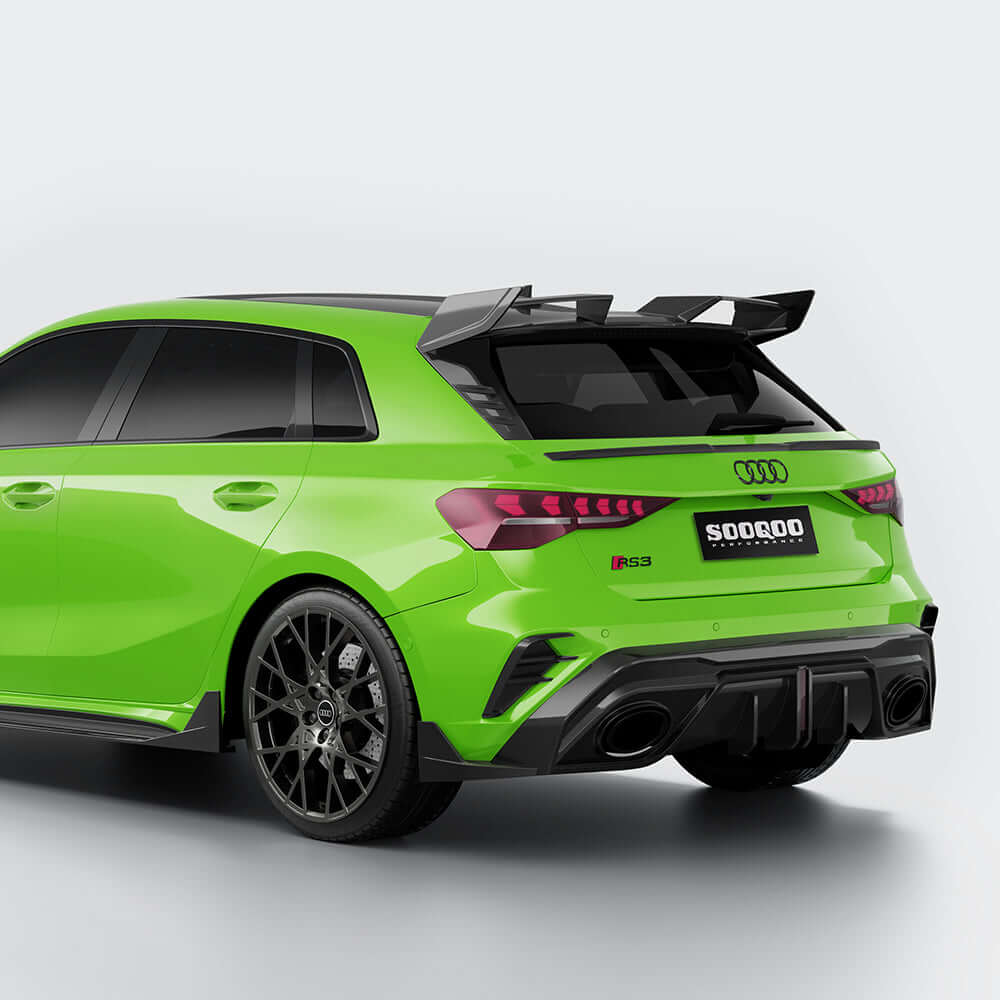 Audi RS3 8Y Sportback Facelift - SOOQOO Prepreg Carbon Fiber Rear Diffuser