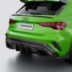 Audi RS3 8Y Sportback Facelift - SOOQOO Prepreg Carbon Fiber Rear Diffuser