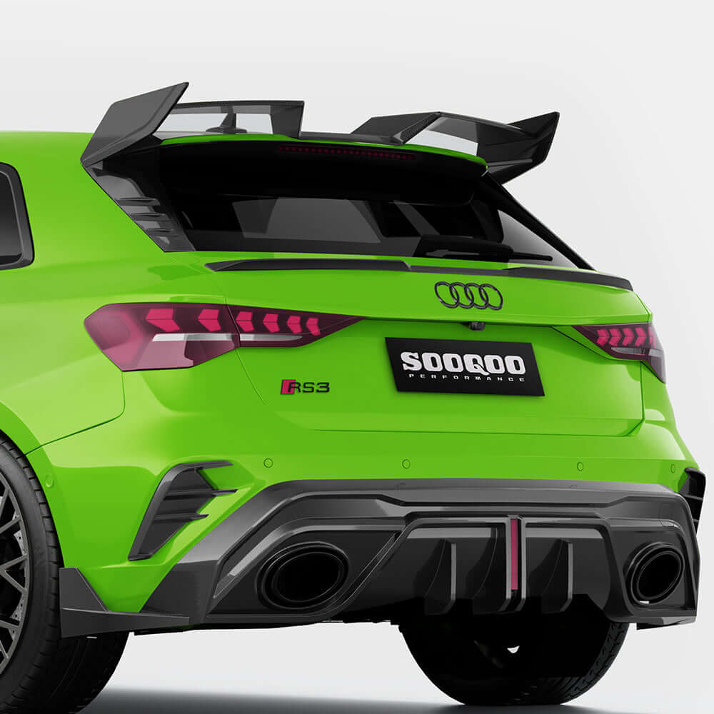 Audi RS3 8Y Sportback - SOOQOO Prepreg Carbon Fiber Rear Spoiler