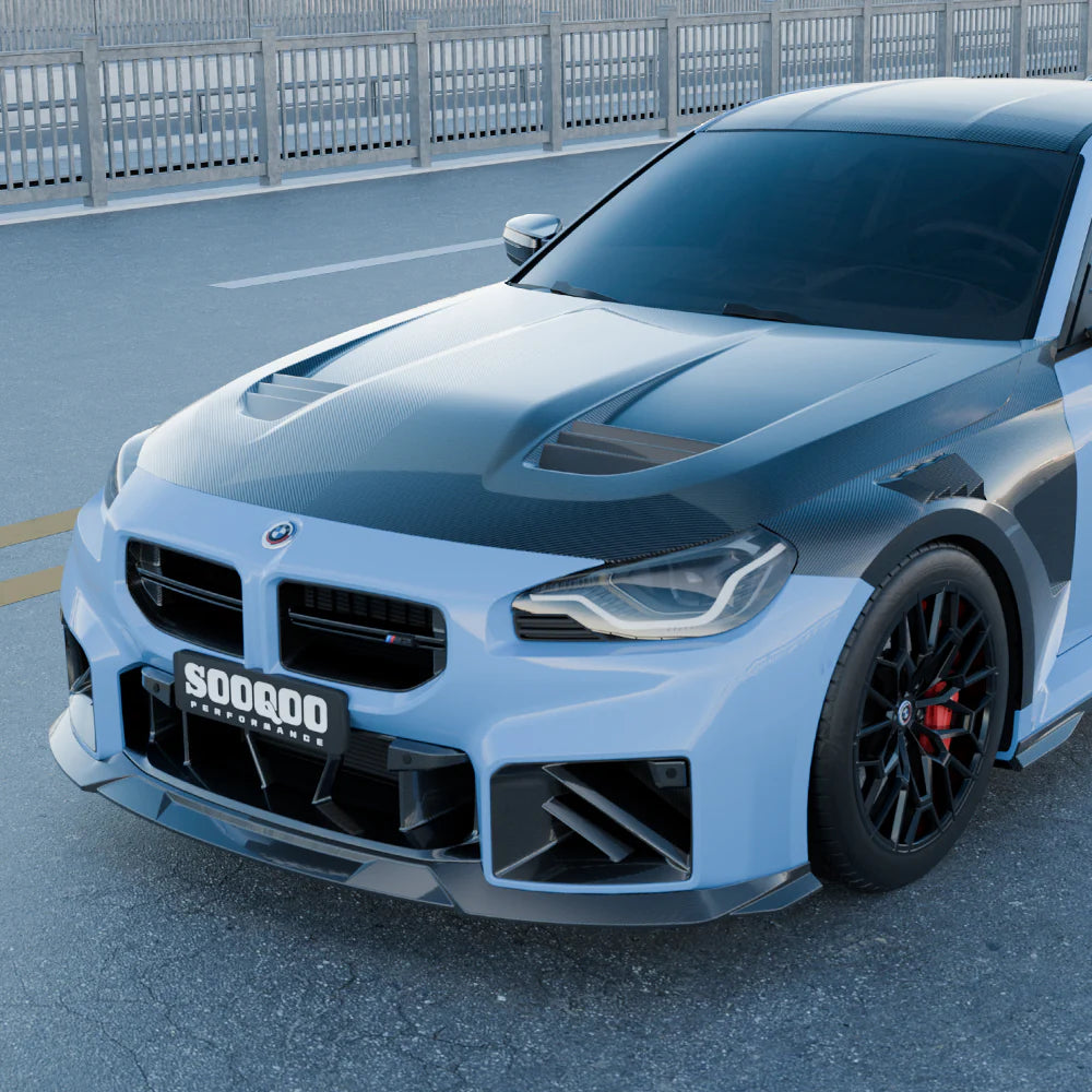 BMW M2 G87 - SOOQOO Prepreg Carbon Fiber Vented Hood