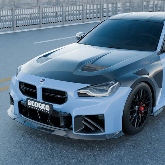 BMW M2 G87 - SOOQOO Prepreg Carbon Fiber Vented Hood