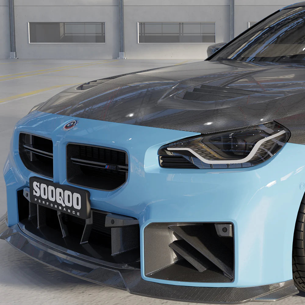 BMW M2 G87 - SOOQOO Prepreg Carbon Fiber Vented Hood