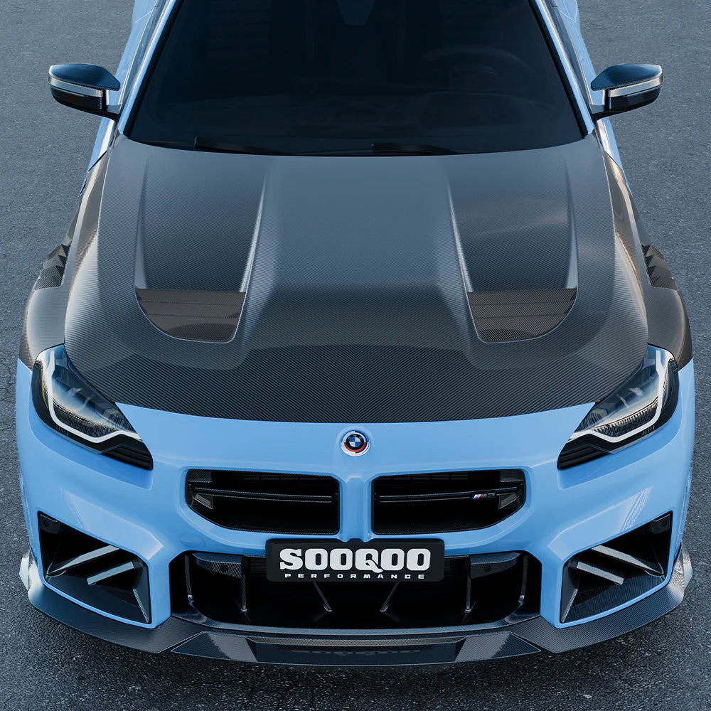 BMW M2 G87 - SOOQOO Prepreg Carbon Fiber Vented Hood