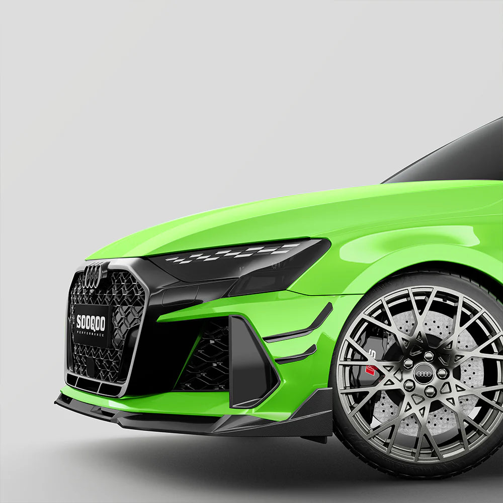 Audi RS3 8Y Facelift - SOOQOO Prepreg Carbon Fiber Front Canards