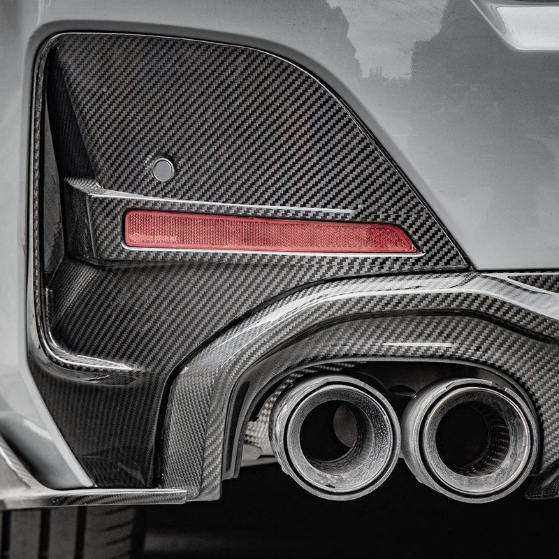 BMW G26 4 Series & i4 - SQ Style Carbon Fiber Rear Bumper Trims