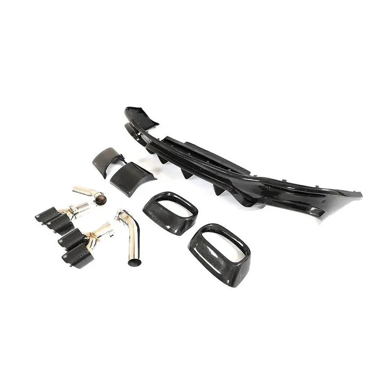 Mercedes-Benz C167 GLE Coupe GLE350/GLE450/GLE53/GLE63 AMG (2020–2025) – Carbon Fiber Rear Diffuser with Exhaust Tips
