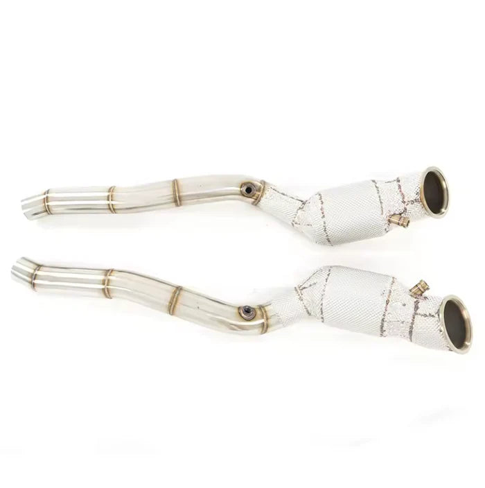 Ferrari FF/F12/812 – Cat Less Front Downpipes with Heat Shield