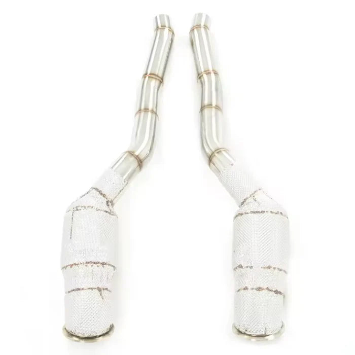 Ferrari FF/F12/812 – Cat Less Front Downpipes with Heat Shield