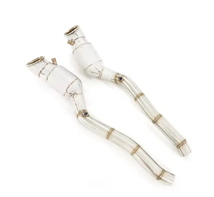 Ferrari FF/F12/812 – Cat Less Front Downpipes with Heat Shield