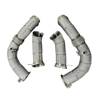 BMW X5M / X6M 2019-2025 – Full Catless Downpipes with Heat Shield