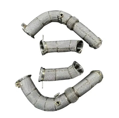 BMW X5M / X6M 2019-2025 – Full Catless Downpipes with Heat Shield