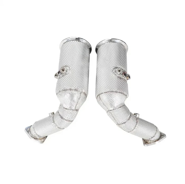 Audi SQ7 / SQ8 / RSQ8 (4.0L V8 Twin-Turbo) – Catless High Flow Downpipes with Heat Shield