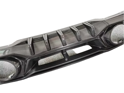 Porsche 911 992 Turbo S - T Style Carbon Fiber Rear Diffuser