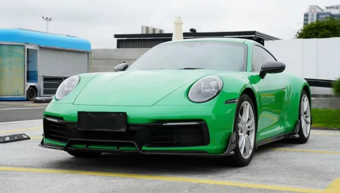 Porsche 911 992 Carrera & Targa - Carbon Fiber Finned Side Skirt Extensions