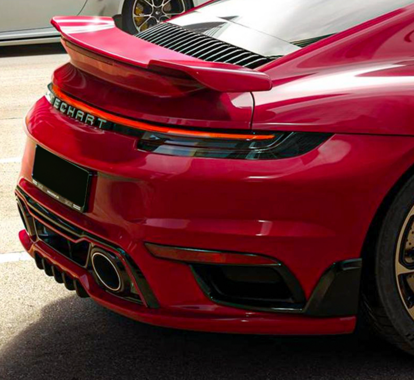 Porsche 911 992 Turbo S - Carbon Fiber Rear Side Splitter Canards