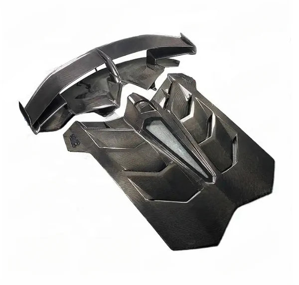 Lamborghini SVJ Style Carbon Fiber Wing & Rear Engine Lid