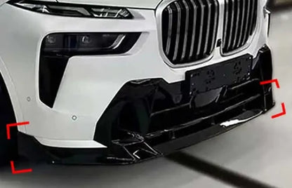 BMW X7 G07 (2019–2026) - Gloss Black ABS 3-Piece Front Lip