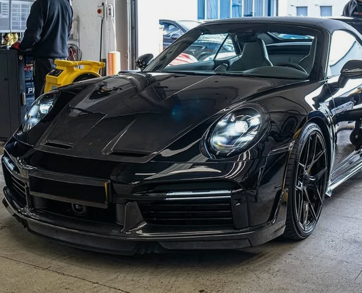 Porsche 911 992 Turbo S (2019–2023) – Dry Carbon Fiber Front Bumper Lip Spoiler