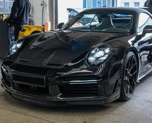 Porsche 911 992 Turbo S (2019–2023) – Dry Carbon Fiber Front Bumper Lip Spoiler
