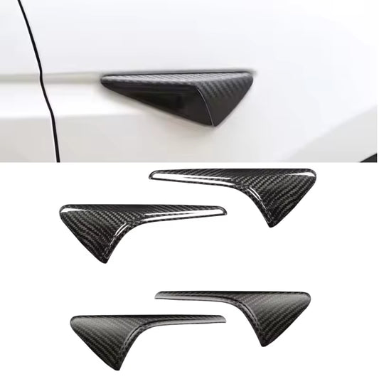 Tesla Model 3 / Y (2017–2023), Model S / X (2016–2022) – Real Dry Carbon Fiber Side Camera Covers