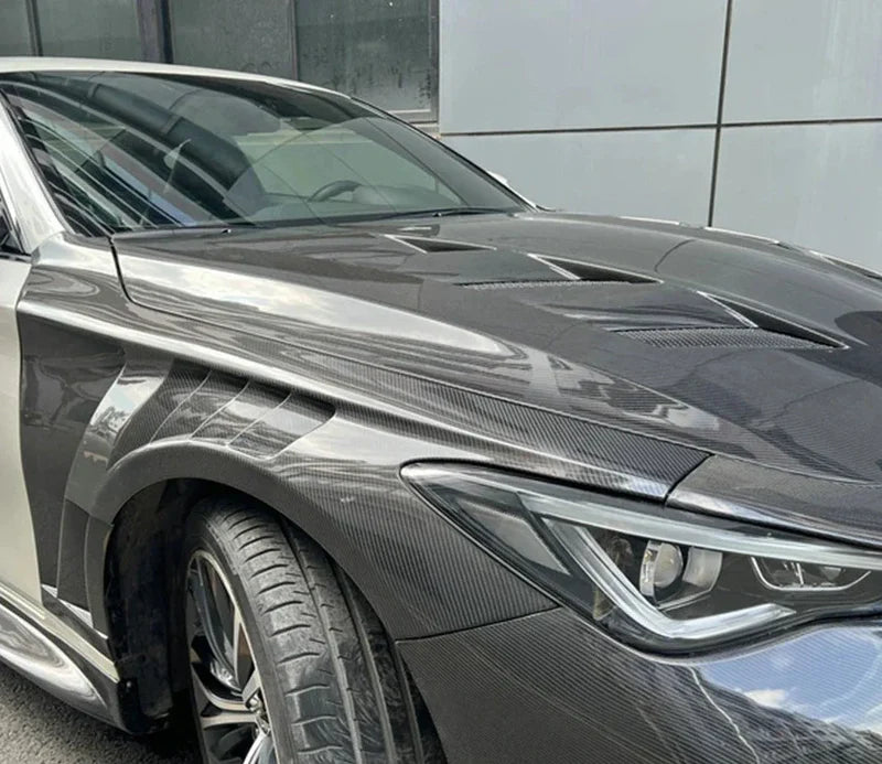 Infiniti Q60 - Carbon Fiber Vented Front Fender Replacement Set