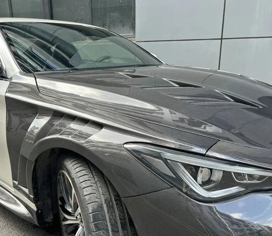 Infiniti Q60 - Carbon Fiber Vented Front Fender Replacement Set