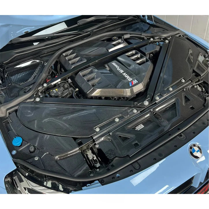 BMW G80 M3 / G82 G83 M4 Dry Carbon Fiber Full Engine Bay Cover Kit (2021+)