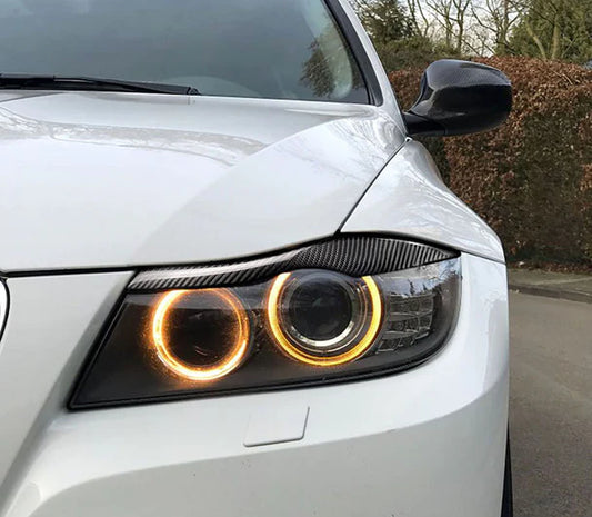BMW E90 M3 & 3 Series - Carbon Fiber Eyelid Headlight Trim