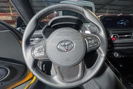 Toyota A90 Supra - Carbon Fiber Steering Wheel Trim