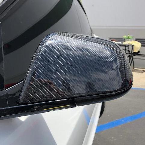 Tesla Model 3 - Carbon Fiber Mirror Cap Set