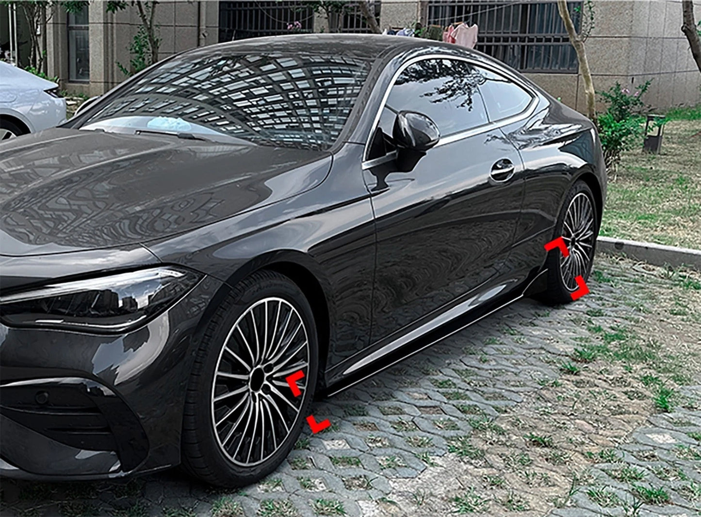 Mercedes CLE A236/C236 & CLE53 - Gloss Black Side Skirt Extensions