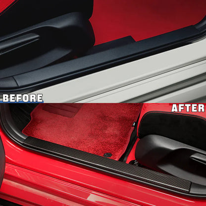 Honda Civic 11th Gen Type R FL5 – Carbon Fiber Front & Rear Door Sill Trim Set