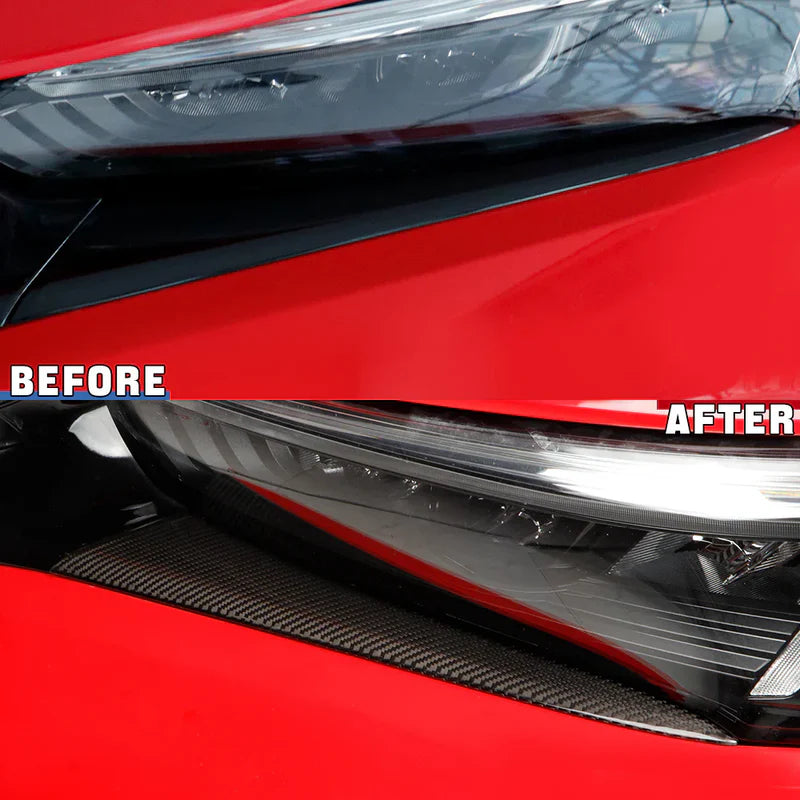 Honda Civic 11th Gen Type R FL5 – Carbon Fiber Headlight Eyebrow Cover Trim