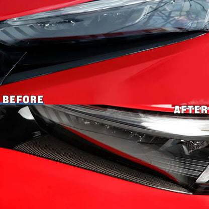 Honda Civic 11th Gen Type R FL5 – Carbon Fiber Headlight Eyebrow Cover Trim