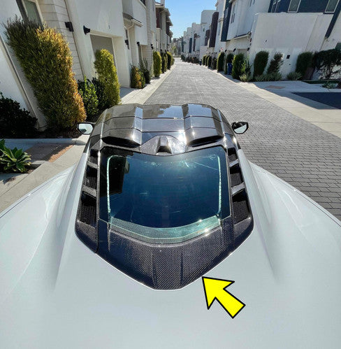 Corvette C8 coupe carbon fiber rear window lower trim cover