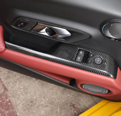 Toyota A90 Supra – Carbon Fiber Door Switch Panel Cover
