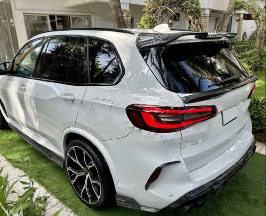 BMW X5M LCI - Gloss Black Rear Roof Spoiler Wing Extension