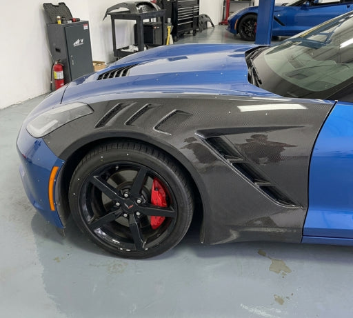 Chevrolet Corvette C7 Stingray / Z06 (2014–2019) - Carbon Fiber Vented Front Fenders