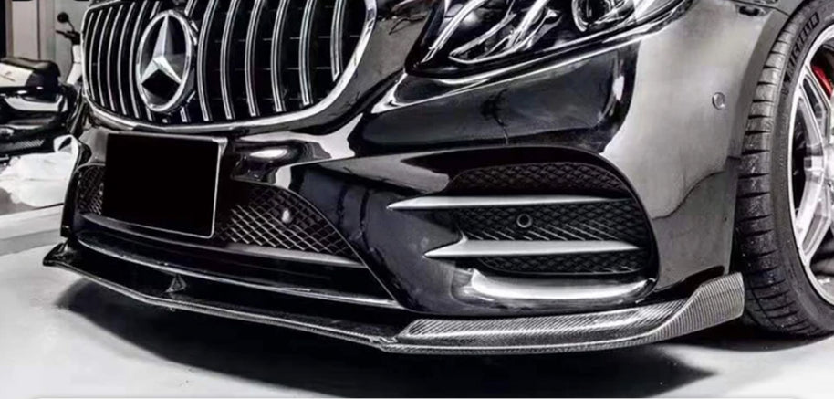 Mercedes-Benz E-Class W213 - FD Style Carbon Fiber Front Bumper Lip Spoiler