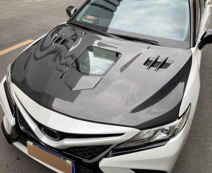 Toyota Camry XV80 (2024+) – Carbon Fiber Vented Front Hood Bonnet w/ Transparent Window