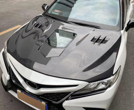 Toyota Camry XV80 (2024+) – Carbon Fiber Vented Front Hood Bonnet w/ Transparent Window