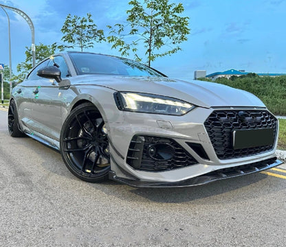 Audi RS5 B9.5 (2020-2025) - Carbon Fiber Front Lip Spoiler