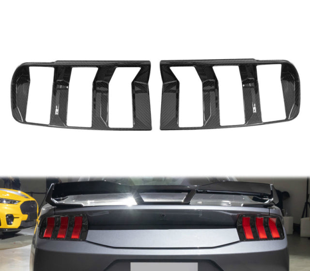 Ford Mustang S650 (2024+) - Real Carbon Fiber Rear Taillight Outer Light Covers